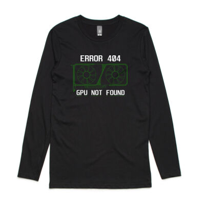 Error 404 GPU Not Found - GREEN - Mens Ink Longsleeve Tee Thumbnail