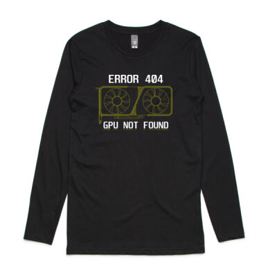 Error 404 GPU Not Found - YELLOW - Mens Ink Longsleeve Tee Thumbnail
