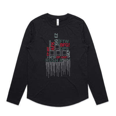 A Gamer's Vocabulary - Womens Curve Longsleeve Tee Thumbnail