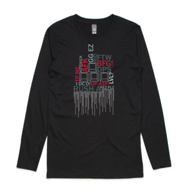 A Gamer's Vocabulary - Mens Ink Longsleeve Tee Thumbnail